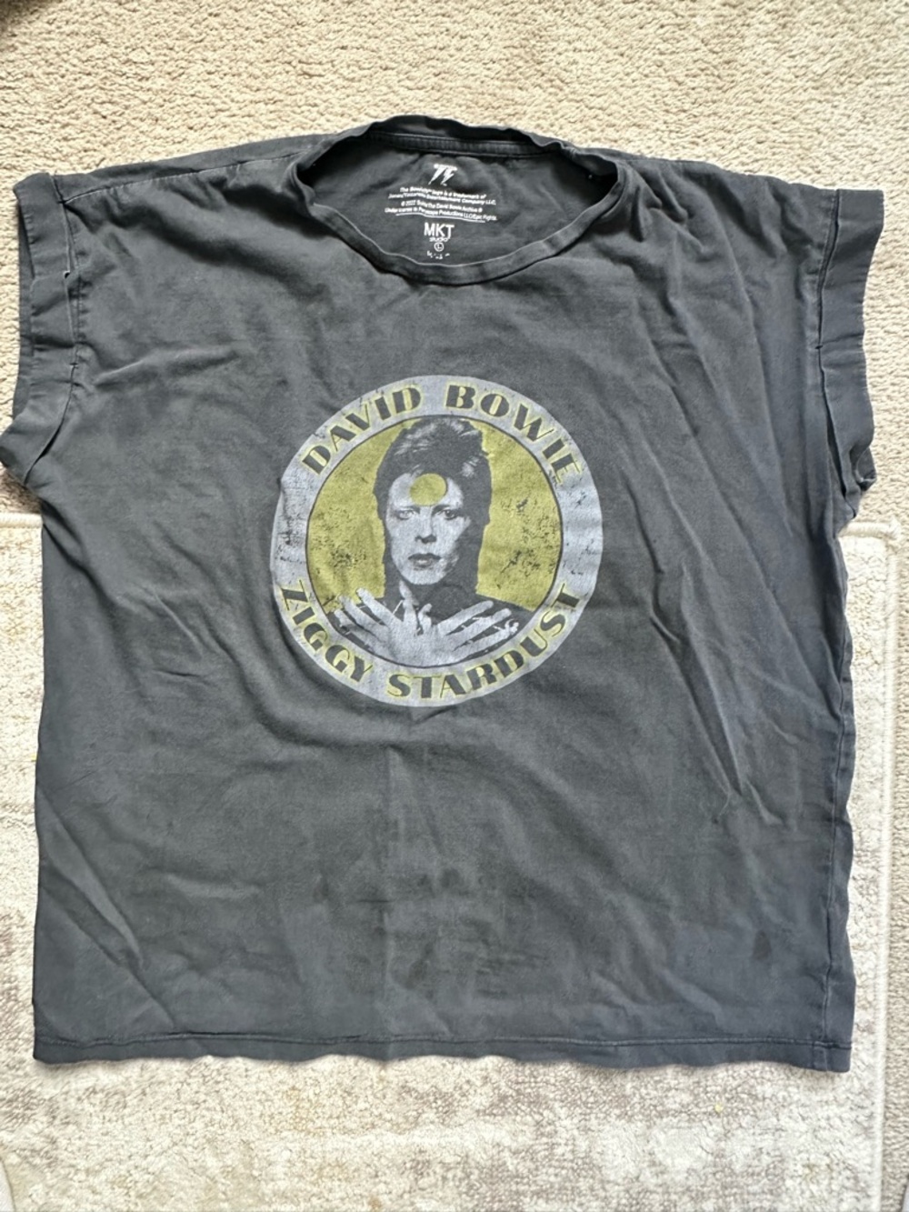 Vintage-Inspired mkt Ziggy Stardust David Bowie Rock Graphic Tee
